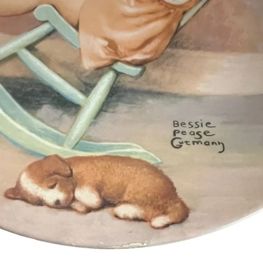 Vintage 1983 Bessie Pease‎ Gutmann collectible plate “the Lullaby”